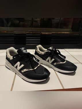 New Balance 997H Women’s Sneakers  with Cow Print Black/White Trim size 7.5